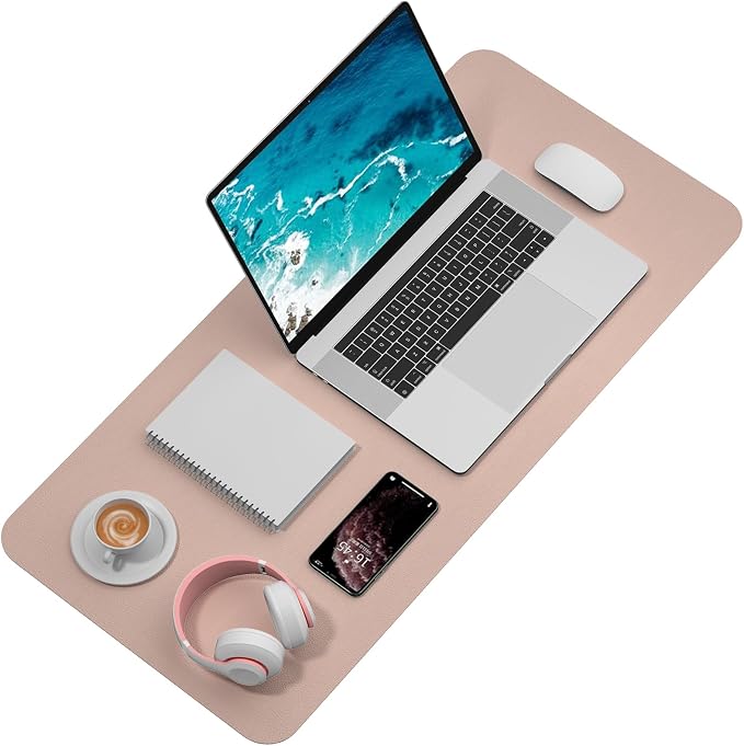 Hsurbtra Desk Pad, 35.5" x 17" PU Leather Desk Mat, XXL Extended Mouse Pad - Image 2