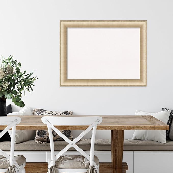 Amanti Art White Cork Board for Wall, 25x33 Vision Board with Gold Frame, Medium Corkboard Office Decor for Home Organization, Casual Corkboard Pinboard to display items for home organization-DeskLoop Office