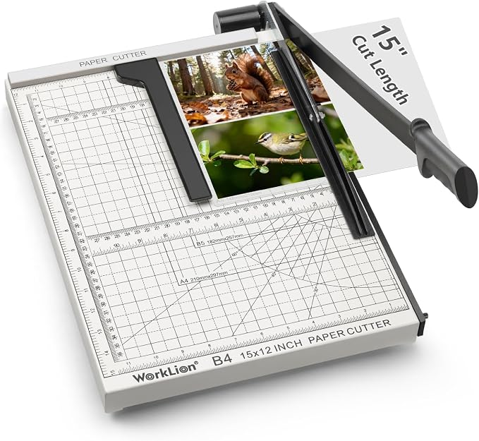 15 inch Guillotine Paper Cutter: Worklion Precision Paper Trimmer by WORKLION
