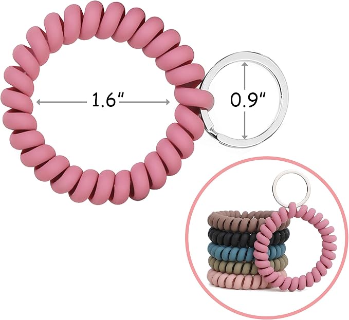 LGEGE 6PCS Stretchable Wristband Wristlet Keychain Wrist Key Chain Wristlet - Image 3
