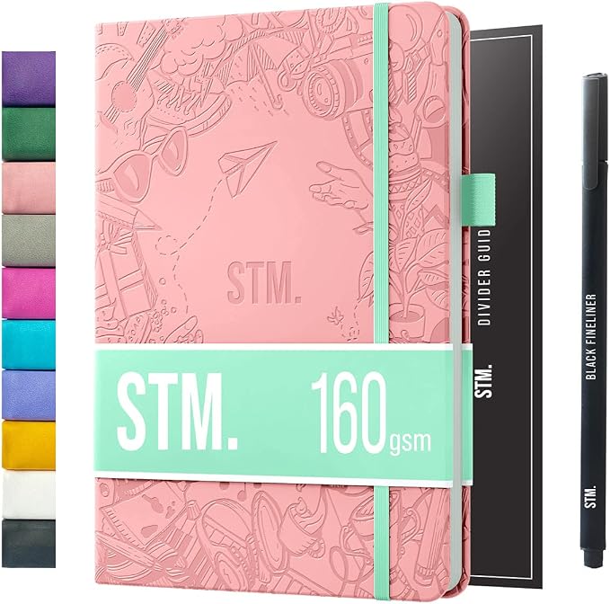 Bullet Dotted Journal Dot Grid Notebook | A5 Daily Journaling Notebooks by ScribblesThatMatter
