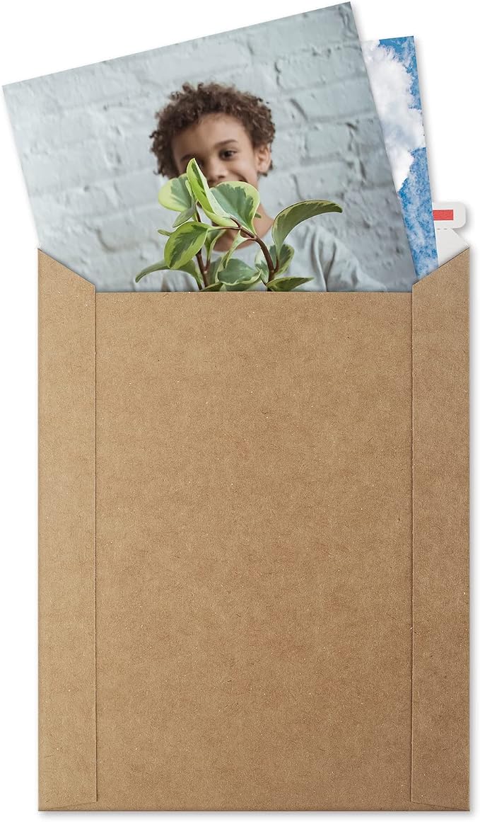 ValBox 6x8 Self Seal Photo Document Mailers 25 Pack Stay Flat Brown Cardboard - Image 3
