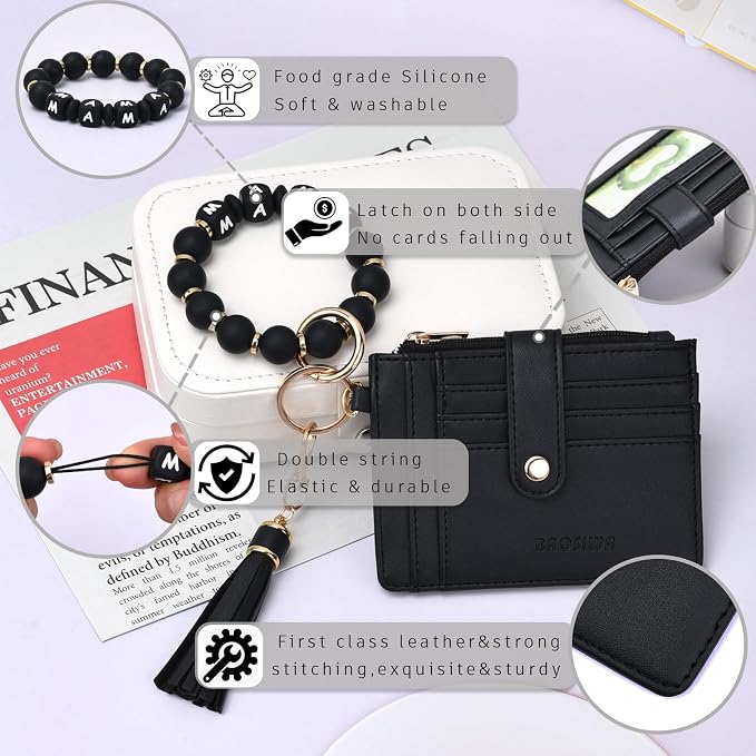 BAOSIWA Silicone Bracelet Keychain Wallet - Image 3