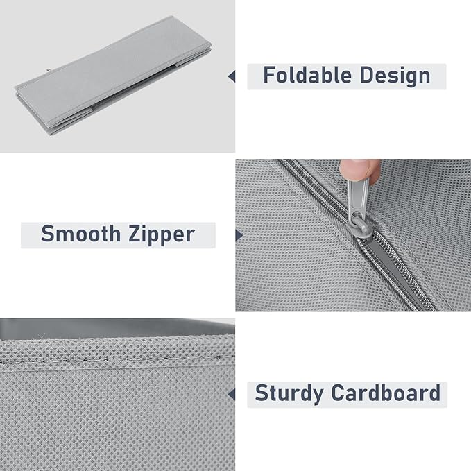 DIMJ Drawer Organizer Clothes - 20 Pack Closet Drawer Organizer Bins for Baby Clothes Storage, Fabric Dresser Organizer for Nursery Bedroom, Foldable Small Drawer Dividers for Underwear Socks-DeskLoop Office