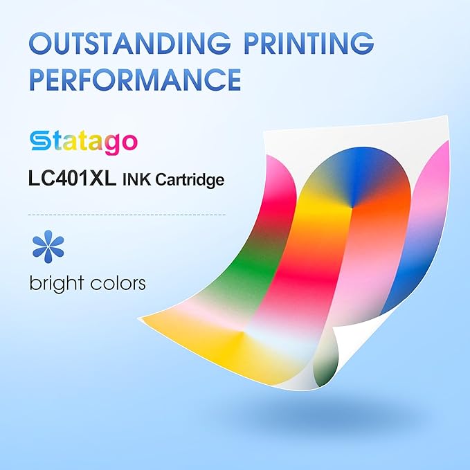 LC401XL Ink Cartridges for Brother LC401XL LC401 Ink High Yield Work for Brother MFC-J1010DW MFC-J1170DW MFC-J1012DW DCP-J1140DW MFC-J1800DW Printer (1 Black 1 Cyan 1 Magenta 1 Yellow, 4 Pack)-DeskLoop Office