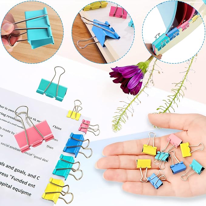 Binder Clips, Medium Small Binder Clips - Image 4