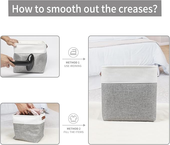 Bagnizer Collapsible Fabric Storage Cubes 11x11 Cube Storage Bins, 4 Pack - Image 8