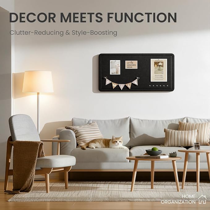 Large Bulletin Board, 60 X 36 Inches Felt Cork Board - Image 5