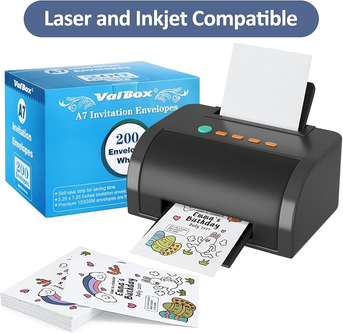 ValBox 200 Qty A7 Invitation Envelopes 5 x 7, 120GSM White Kraft Paper Envelopes - Image 3