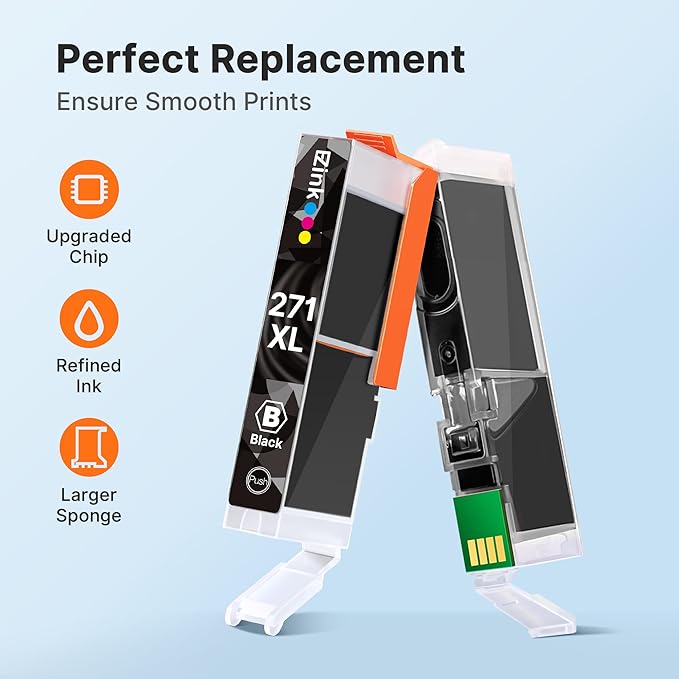 E-Z Ink 270 271 XL Ink Cartridges Compatible for Canon PGI-270XL CLI-271XL 6 Color Value Pack, use with TS9020 MG7720 TS8020 MG5720 MG5721 MG5722 MG6820 MG6821 MG6822 TS5020 TS6020 Printer-DeskLoop Office