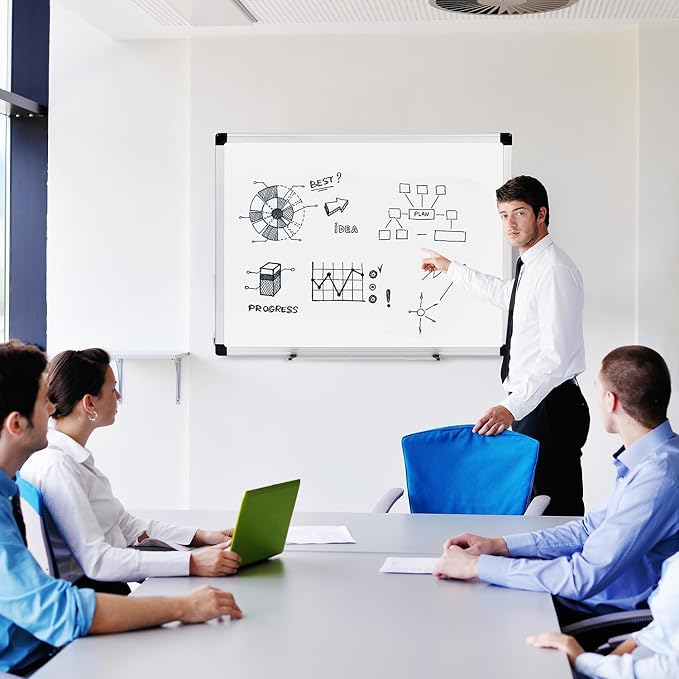Amazon Basics Magnetic Dry Erase Whiteboard, 36 x 48-inch, Aluminum Frame - Image 6