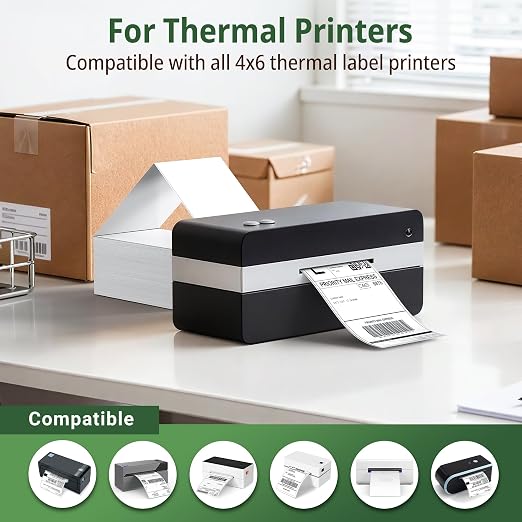 Tera Direct Thermal Labels 4x6: 500 Fanfold Shipping Labels - Image 4