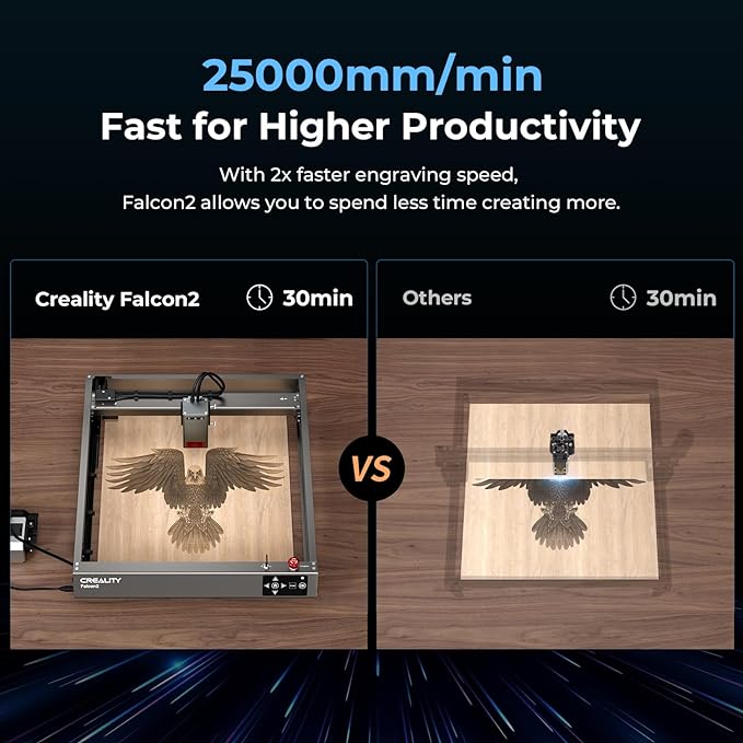 Creality 22W Laser Engraver 4-in-1 Rotary Roller Kit for Glass Tumbler Ring, 120W Power Laser Cutter and Engraver Machine, CNC Laser Engraving Machine Laser Engraver for Wood and Metal etc, 17" x 16"-DeskLoop Office