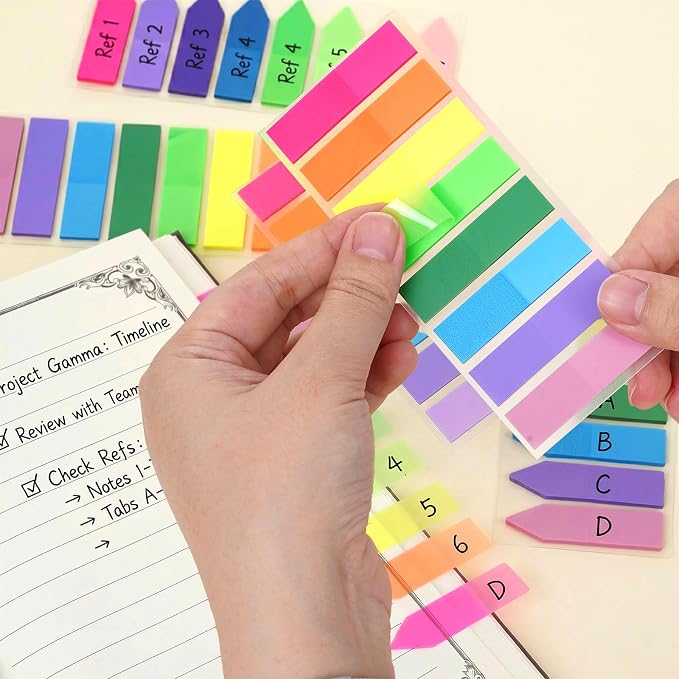 2000Pcs Page Markers Bright Sticky Tabs Translucent Arrow Flags Sticky Notes - Image 6