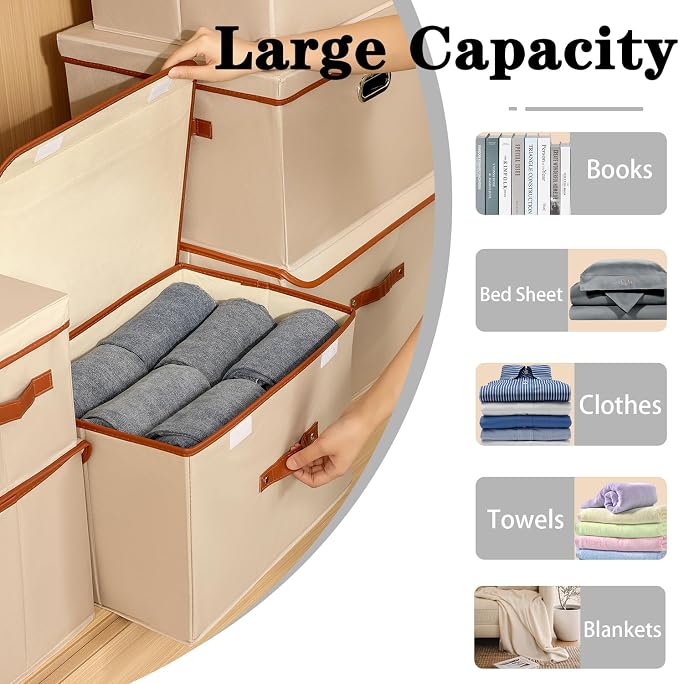 Tuza 2 Pack Large Fabric Storage Bins - Image 7