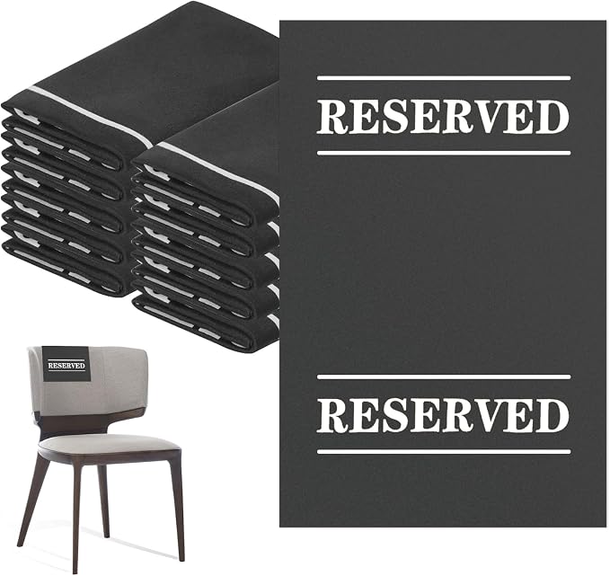 20 Pcs Reserved Chair Signs Cloth Church Placeholder Reserved Pew Signs Chair by XIISVINT