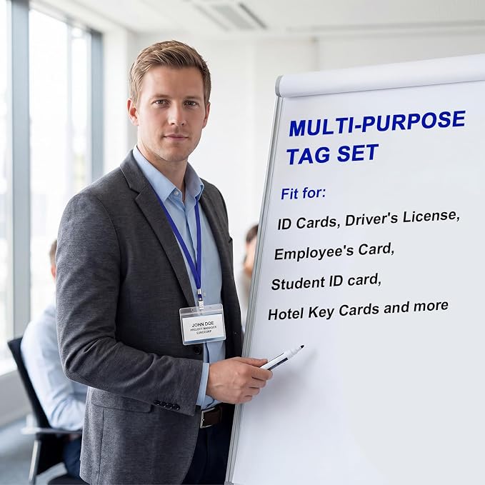 Marspark 10 Sets 4" x3 Name Badge Holder - Image 7