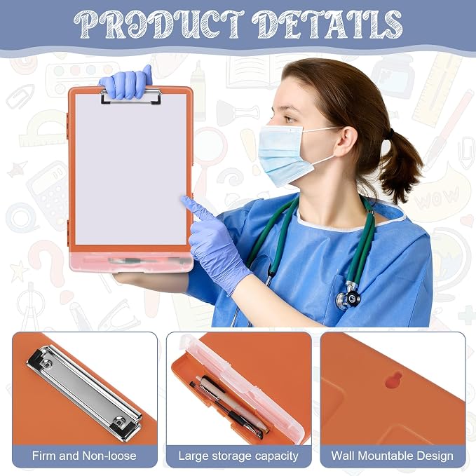 Crtiin 6 Pcs Colored Clipboard - Image 6