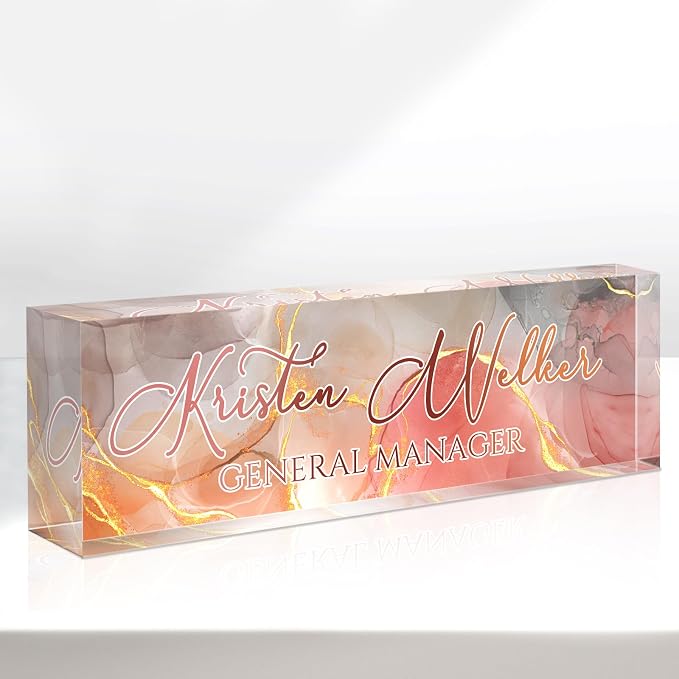 Custom Name Plate for Desk, Desk Name Plate Personalized, Office Decor for by Spricoz