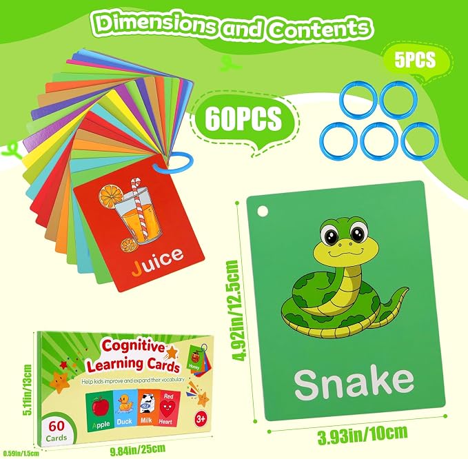 Toddler Learning Flash Cards, Sight Words, Baby Cognitive Flashcards - Image 2
