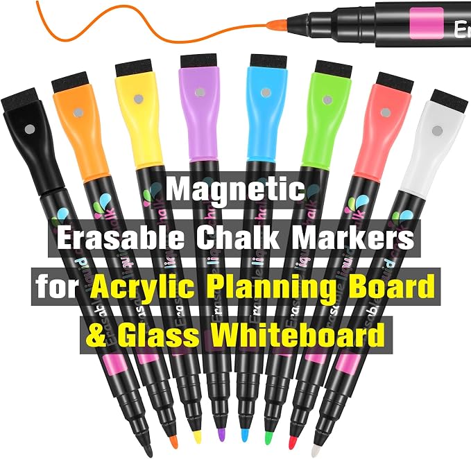 Magnetic Liquid Chalk Markers Wet Erase Markers by OORAII