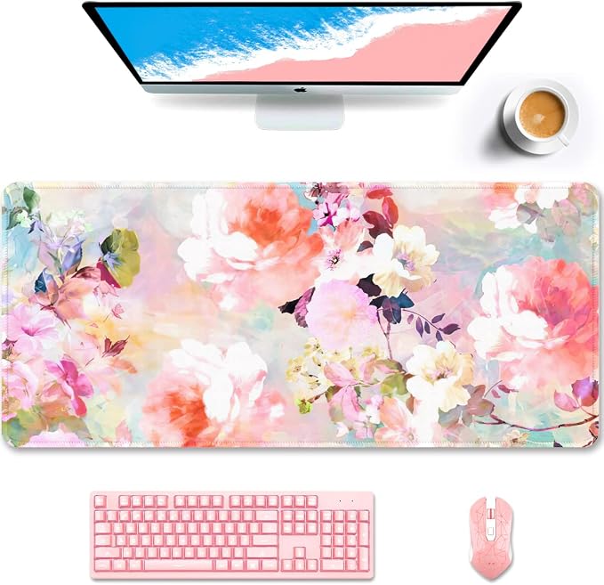 Auhoahsil Desk Pad, XXL Large Mouse Extended Gaming Mousepad, Cute Mat by Auhoahsil