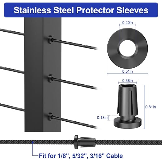 BLIKA Upgraded 100 Pack Stainless Steel Black Protector Sleeves - Image 2