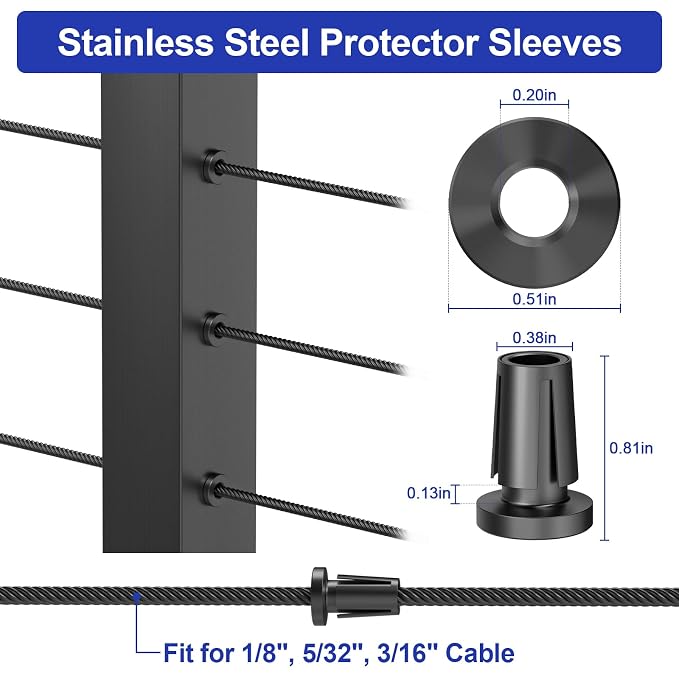 BLIKA Upgraded 40 Pack Stainless Steel Black Protector Sleeves - Image 2