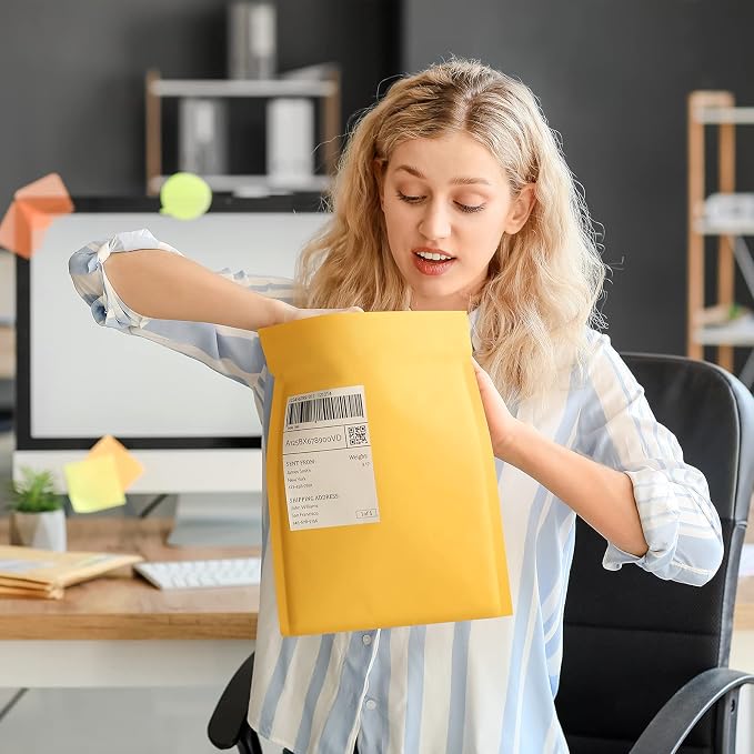 UCGOU Kraft Bubble Mailers 7.25x12 Inch Usable Size 7.25x11 Inch 40 Pack Yellow - Image 5