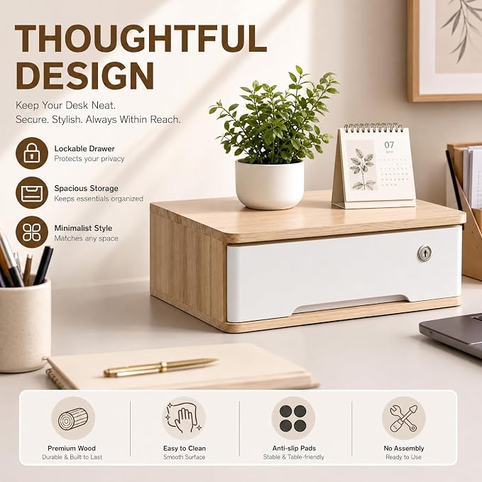 Wooden Desktop Storage Box - Image 7