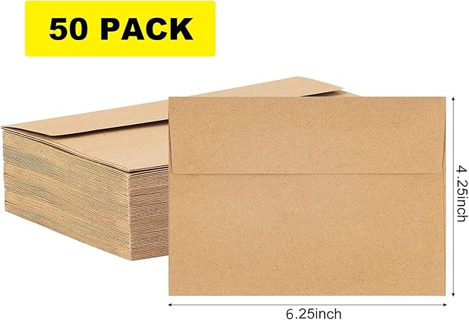 50 Pack Kraft Envelopes - Image 2