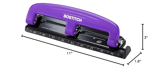 Bostitch Office EZ Squeeze Reduced Effort 3-Hole Punch, 12 Sheets - Image 17