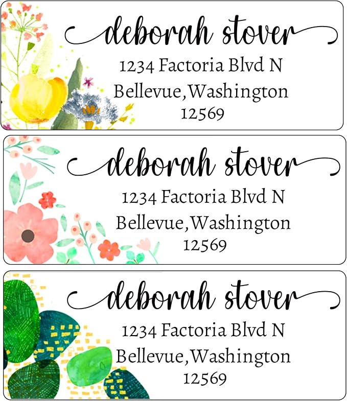 LINMAGCO Personalized Return Address Labels Gold 500 Pcs Mail Labels by LINMAGCO