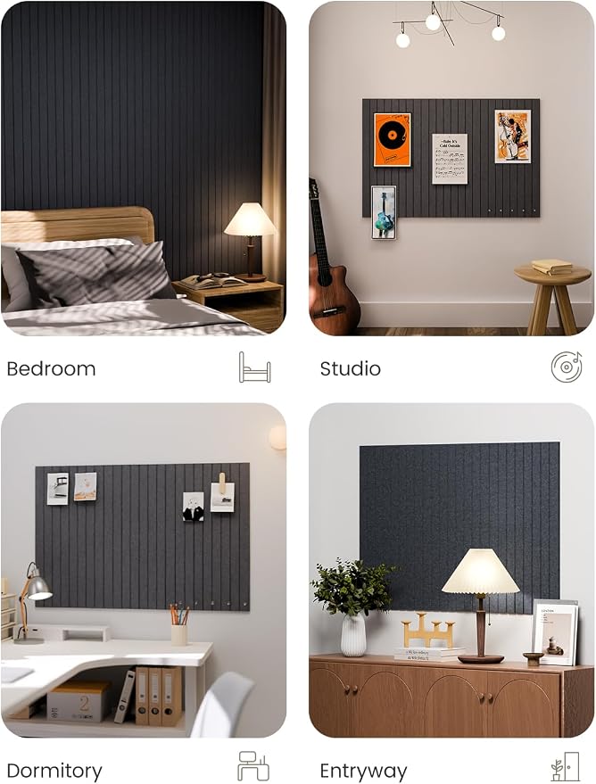 Fluxynara Large Felt Bulletin Board 36" x 24" Cork Board Alternative-6 Pack - Image 6