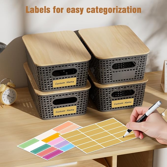 8 Pcs Plastic Storage Bins - Image 4