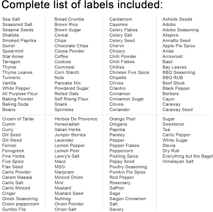 Aixoom 144PCS Spice Labels Stickers - Image 7