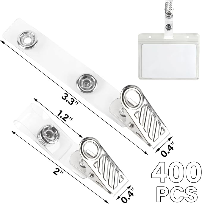 Happy Trees 400 Pcs Metal Badge Clips - Image 2