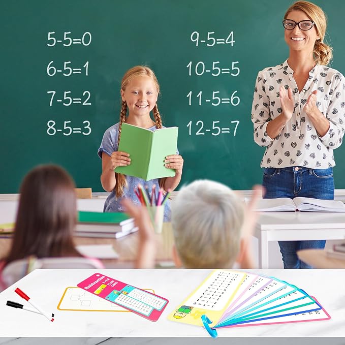 1-12 Subtraction Flash Cards, Large Math Table Flashcards, Including 15 Cards - Image 2