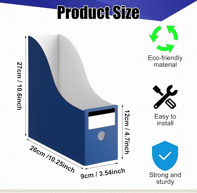 Thenshop 24 Pcs Cardboard Magazine File Holder Organizer, Desk File Organizer - Image 2