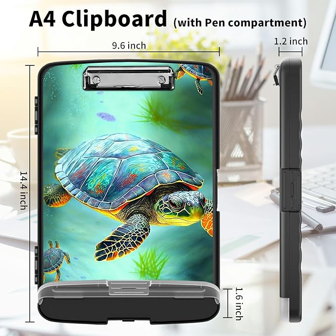 Clipboard with Storage High Capacity Plastic Nursing Clipboards with Pen Holder - Image 2