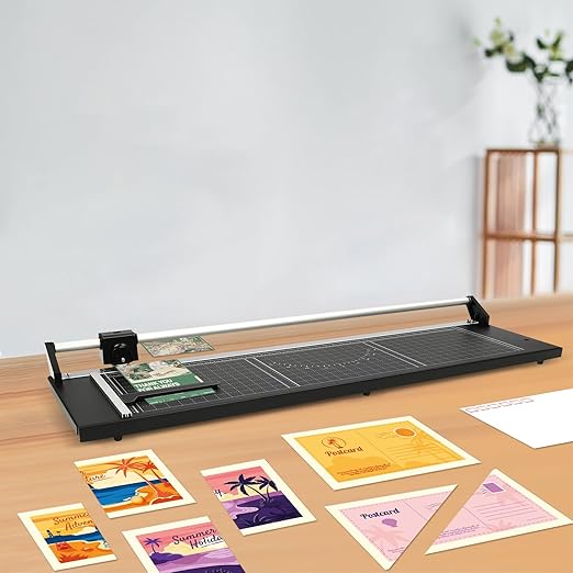 Rotary Trimmer Paper Cutter, 36Inch Manual Paper Trimmer for Crafting, Heavy Duty Rotary Papers Cutter Slider, Self-Sharpening Professional Cutting for Offices, Schools and Crafts-DeskLoop Office