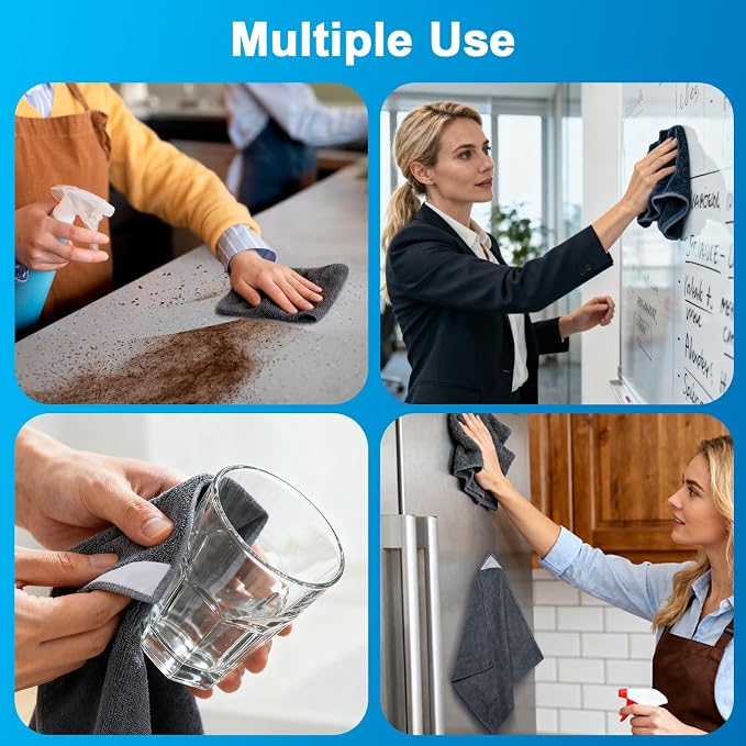 4 Pack Magnetic Microfiber Cleaning Cloth Dry Erase Erasers - Image 6