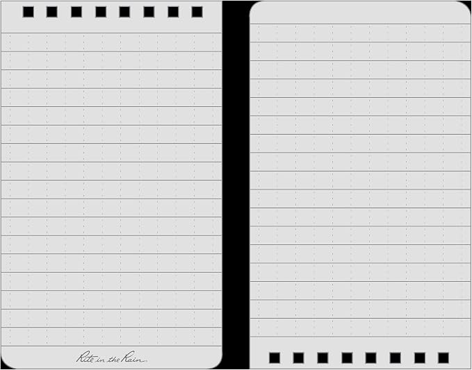 Rite in the Rain Weatherproof Top Spiral Notebook, Universal Pattern, 6 Pack - Image 2