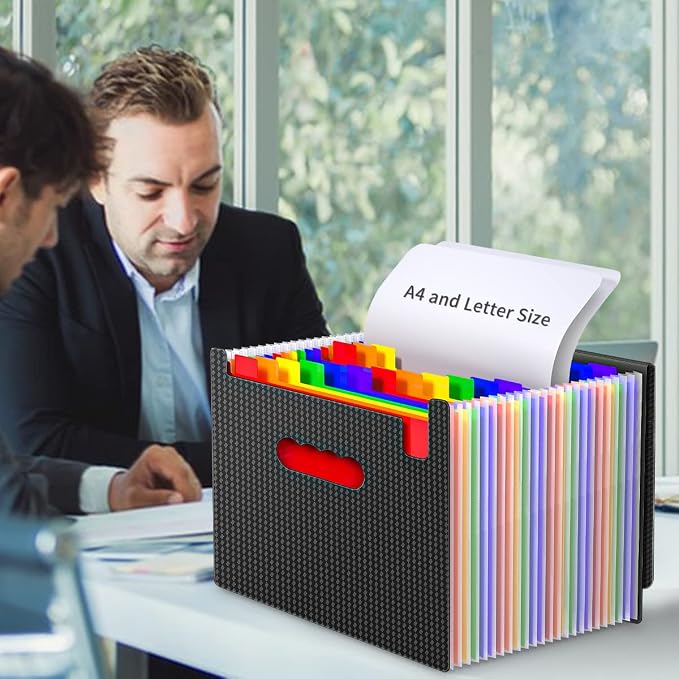Expanding File Folders, 25 Pockets Accordion File Organizer, Expandable Filing - Image 7