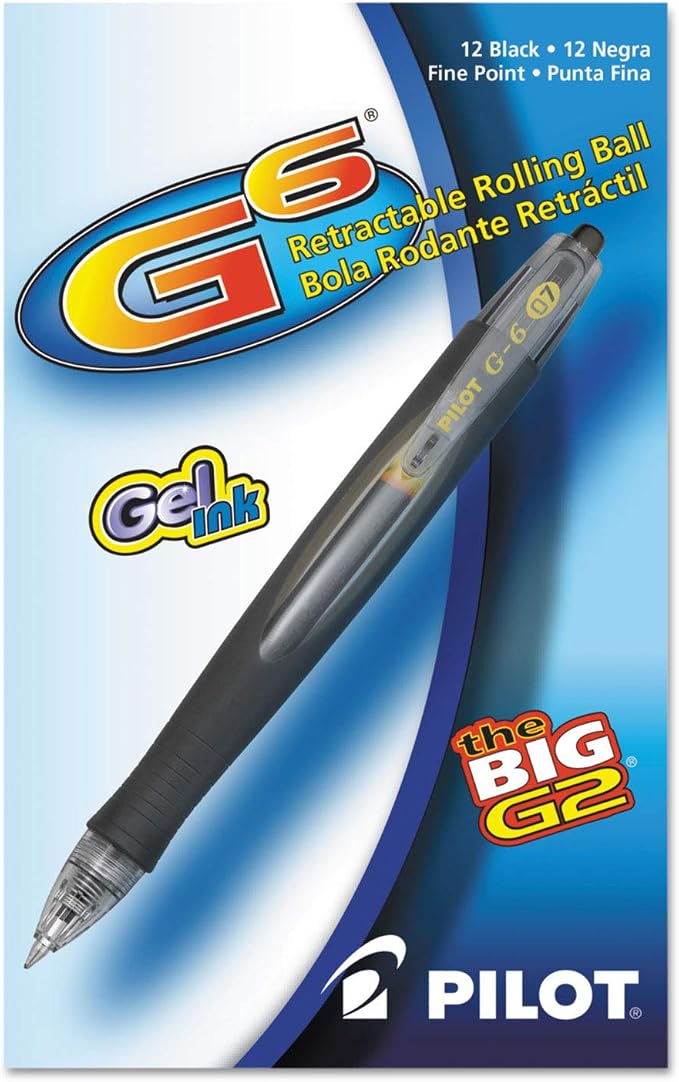 Pilot G6 Pens, Premium Refillable and Retractable Rolling Ball Gel Pens - Image 3