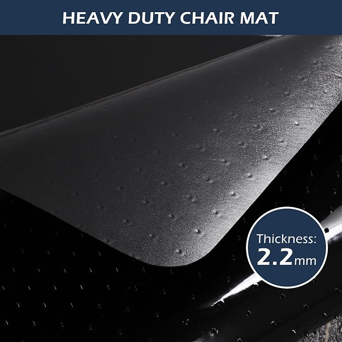 SALLOUS Chair Mat for Carpeted Floors, Vinyl Floor Mat - Image 3