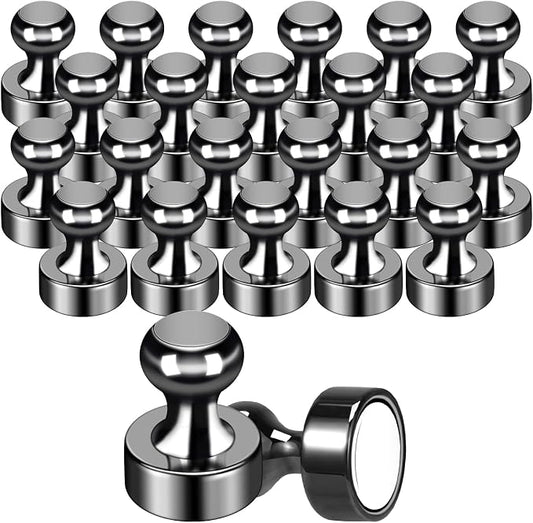 GOOLADA Pack of 56 Black Magnetic Push Pins, Fridge Magnets by GOOLADA