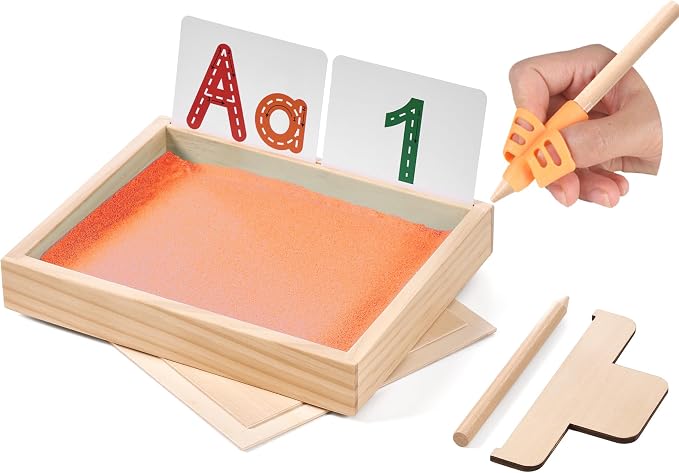 Montessori Sand Tray for Kids, Writing Play Sand Tray by MORITECK