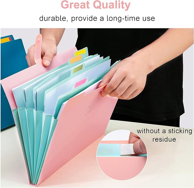 Forvencer Accordion File Organizer, Letter Size, 5 Pocket Expanding File Folder - Image 5