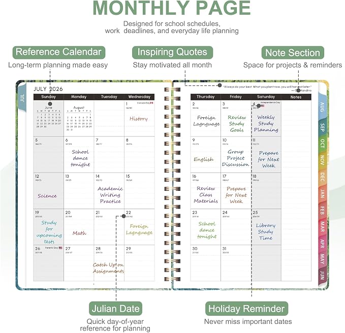 Planner 2026-2027, Weekly and Monthly Academic Planner, July 2026 - Image 3